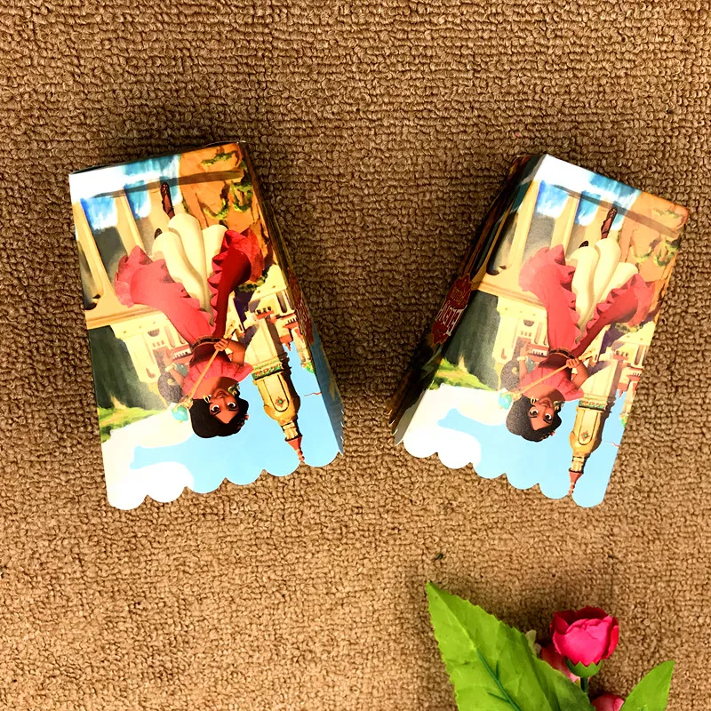 6 шт./лот коробки для попкорна с Еленой детей дня рождения вечеринки детского душа