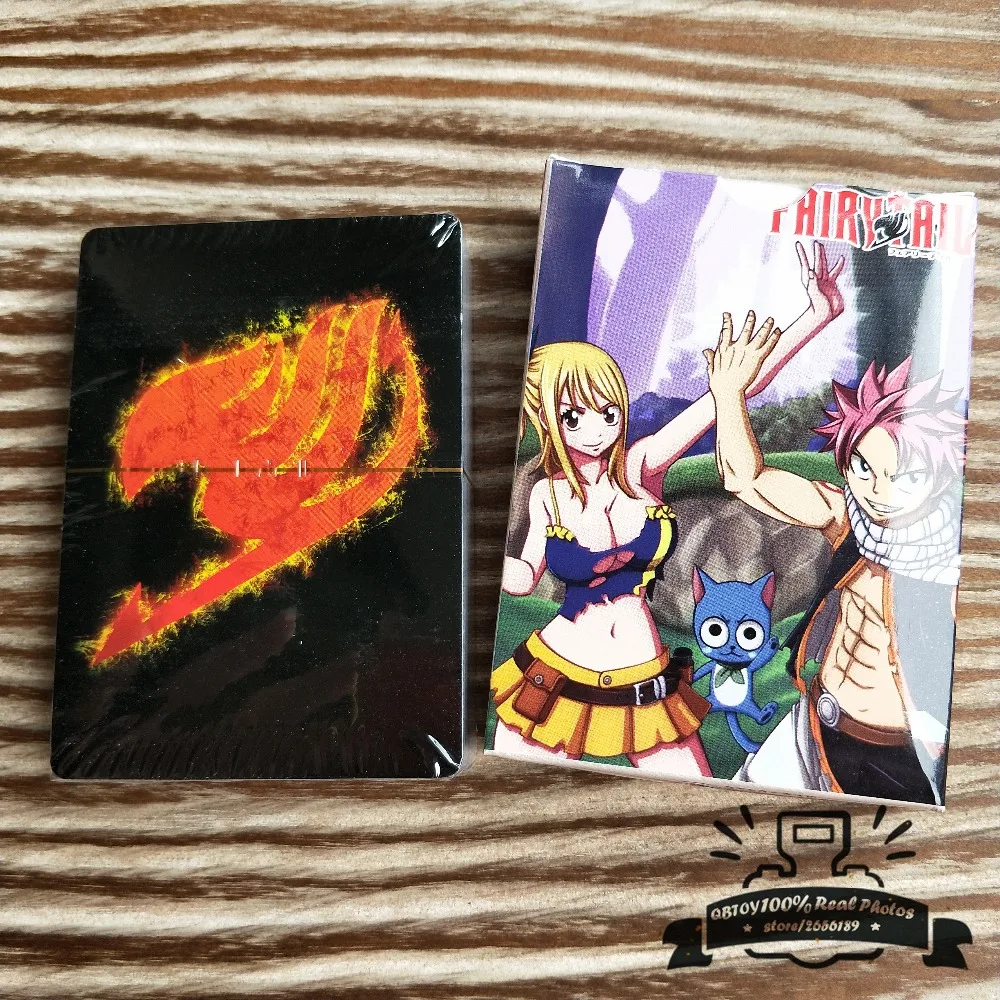 54 шт./пара покер настольная игра Fairytail Настольная мультфильм игры карты счастливы
