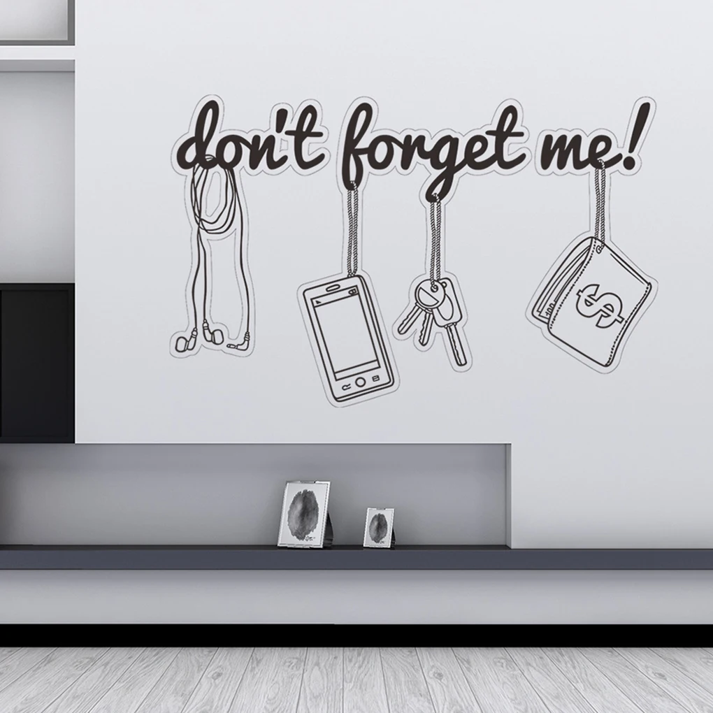 Наклейка на дверь в спальню не забудьте о меня пвх Фотообои съемные обои