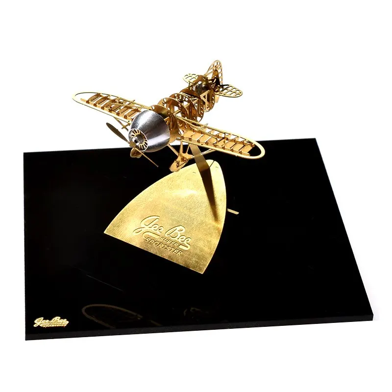 3D Puzzle 1/160 Scale GeeBee Racer R-2 DIY Metal Assembling Model Upmarket Professional Etching Brass Funny Gift Exquisite toys | Игрушки и