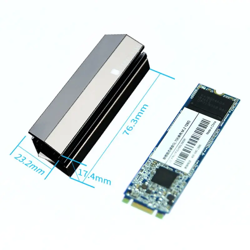 Универсальный алюминиевый сплав M.2 радиатор SSD твердотельный жесткий диск кулер радиатор теплоотвод охлаждающие колодки C26