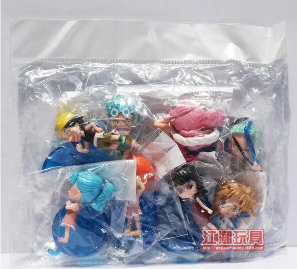 8 шт./компл. Usopp Nefeltari Vivi Nami Robin Franky Мини фигурки героев аниме ПВХ игрушки|figure toy|mini one