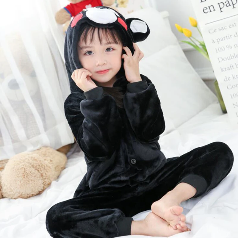 Kid Kumamon косплей Кигуруми Onesie детский мультяшный аниме комбинезон Единорог костюм