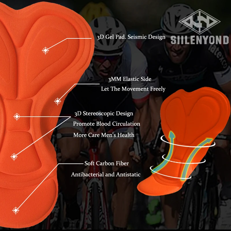 Женские велосипедные комбинезоны Siilenyond 2019 Pro комбинезон Coolmax с 3D гелевыми