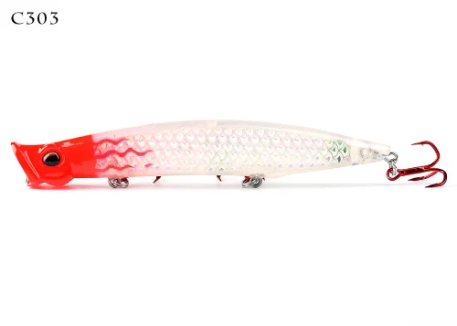C303 123mm 18dot5g Kingdom Fishing Приманка Topwater приманка поппер 123 мм 18,5 г, 110 мм 12,8 г, 90 мм 7,5 г жесткая приманка искусственная приманка плавающая приманка модель 3508 - Цвет: C303 123mm 18dot5g