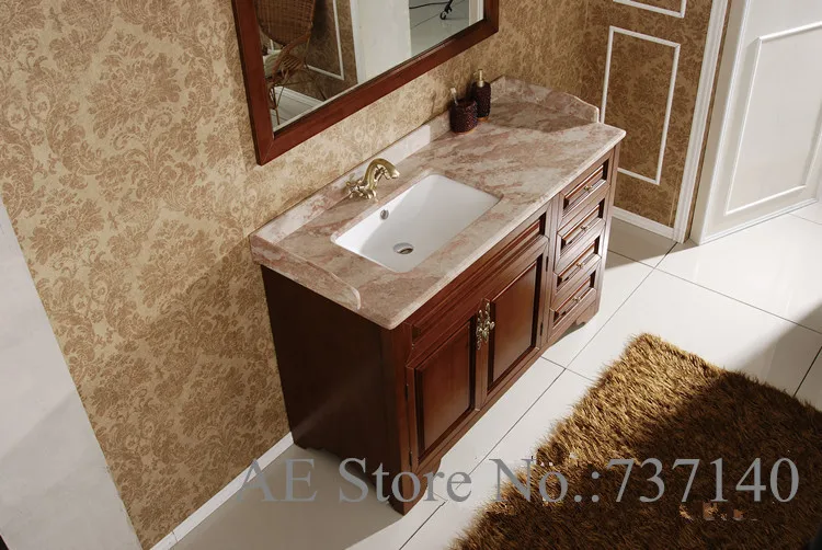bathroom cabinet with mirror solid wood furniture marble benchtop and ceramic basin buying agent wholesale price |