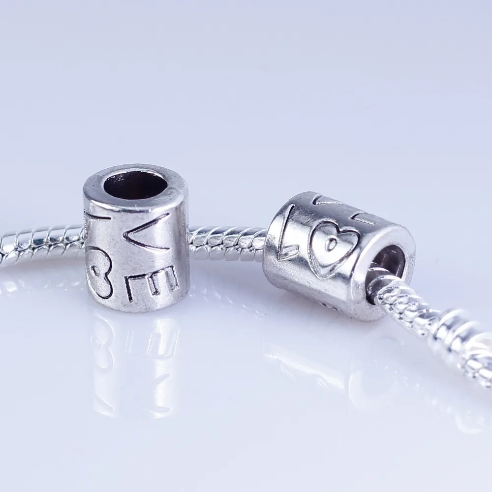 

45pcs Tibetan Silver Metal DIY beads big hole round beads fit for European style Bracelets