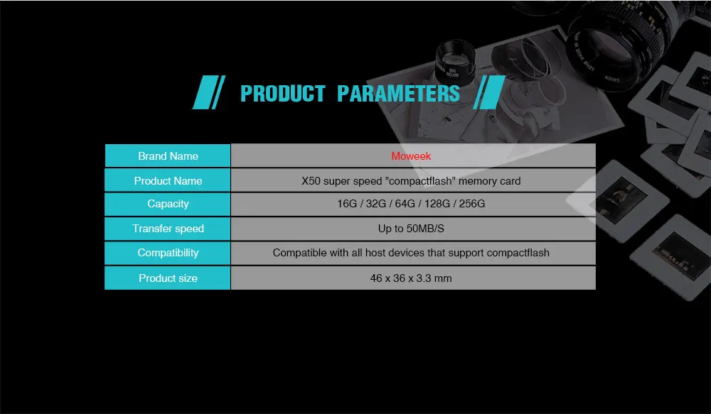Moweek Extreme CF карта 16 ГБ 32 ГБ 64 Гб высокоскоростная профессиональная карта памяти 300x компактная флеш-карта для камеры