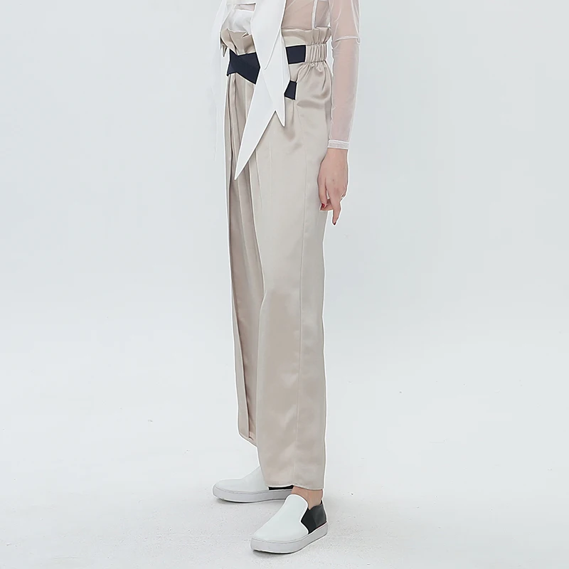 Женские брюки с высокой талией CHICEVER Свободные повседневные большого размера для