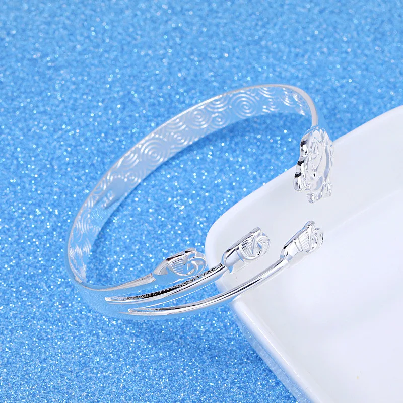 925 пробы серебряный браслет Marquise Rose flower girl Femme роскошный бренд Braclet женский браслет Pulseira Love Feminina SB029