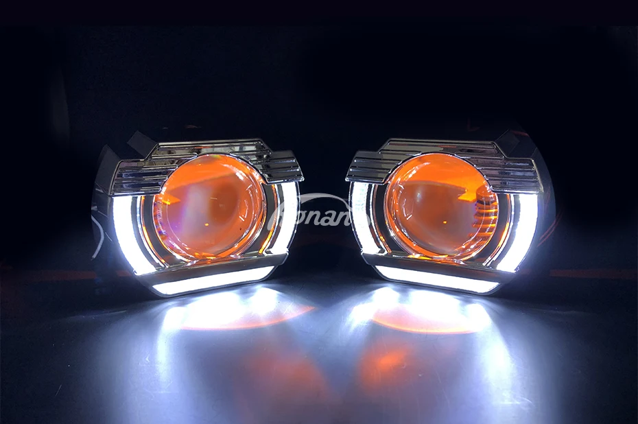 RONAN Mini 2,5 ''HID Биксеноновая линза для проектора обновленная 8,1 линза для фар H1 H4 H7 9006 светодиодный налобный фонарь DRL Angel Halo Devil Eyes