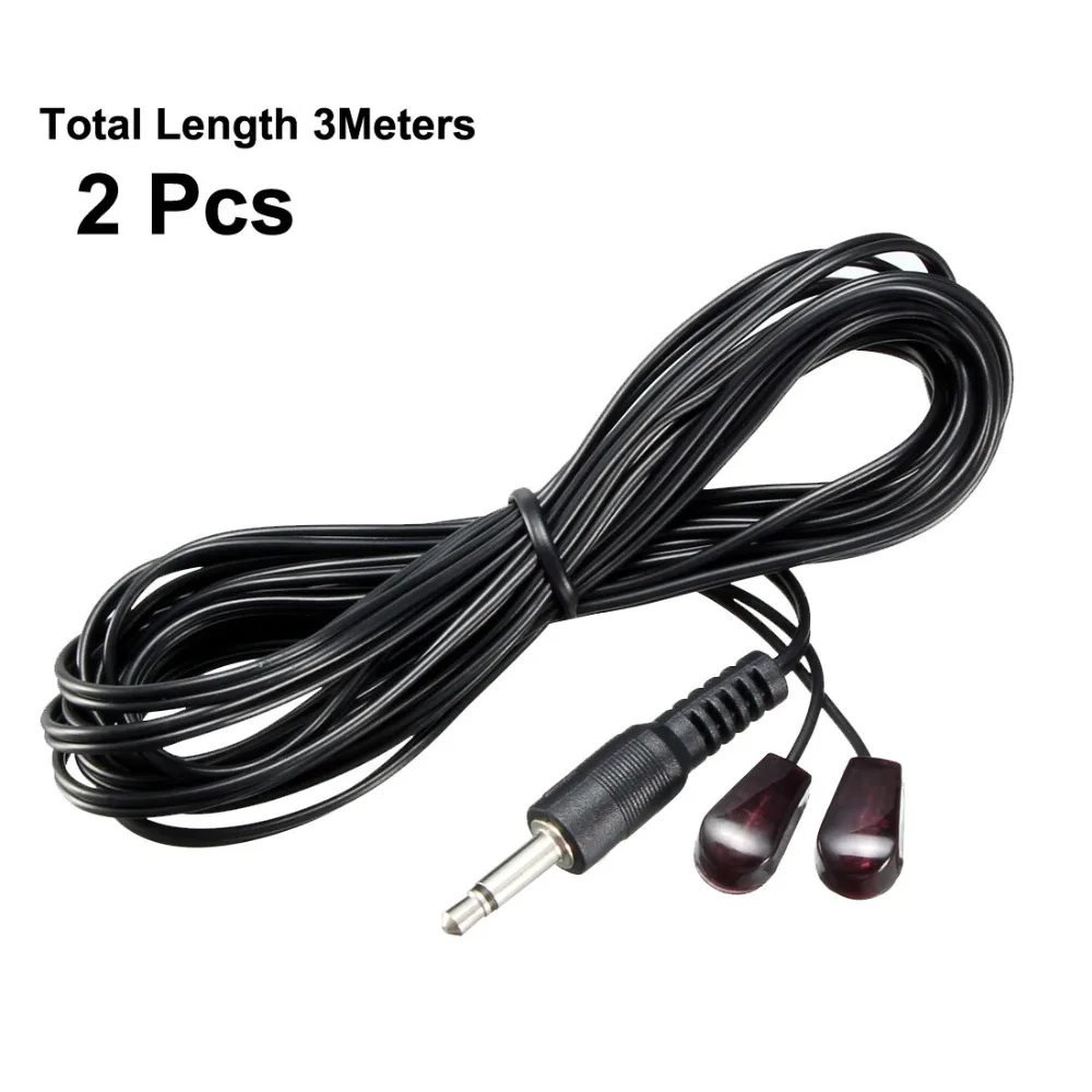 

Uxcell 2pcs/lot Single/Dual Head 1.5M/3M Cable 3.5mm Jack IR Emitter 45 Degree Emission Angle For Set Top Box AV Equipment