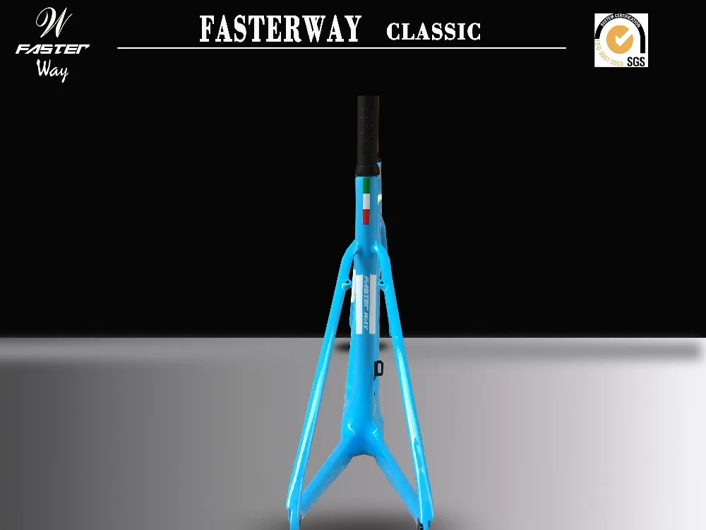 Тайваньский бренд FASTERWAY Классический прозрачный оранжевый серебряный супер легкая карбоновая рама, дорожный: рамка+ подседельный штырь+ вилка+ зажим+ гарнитура