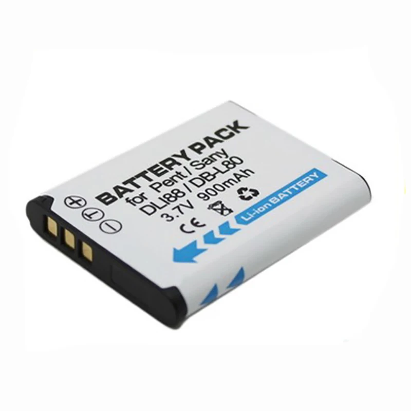 Высококачественный 900mAh Новый Сменный аккумулятор для Pentax D-LI88 Optio H90 P70 P80 W90 WS80 |