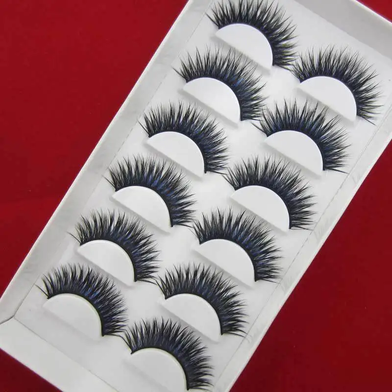 Распродажа! Черные и синие ресницы C CURL толщина 0 07 мм Длина 15 6 пар/лот | Красота