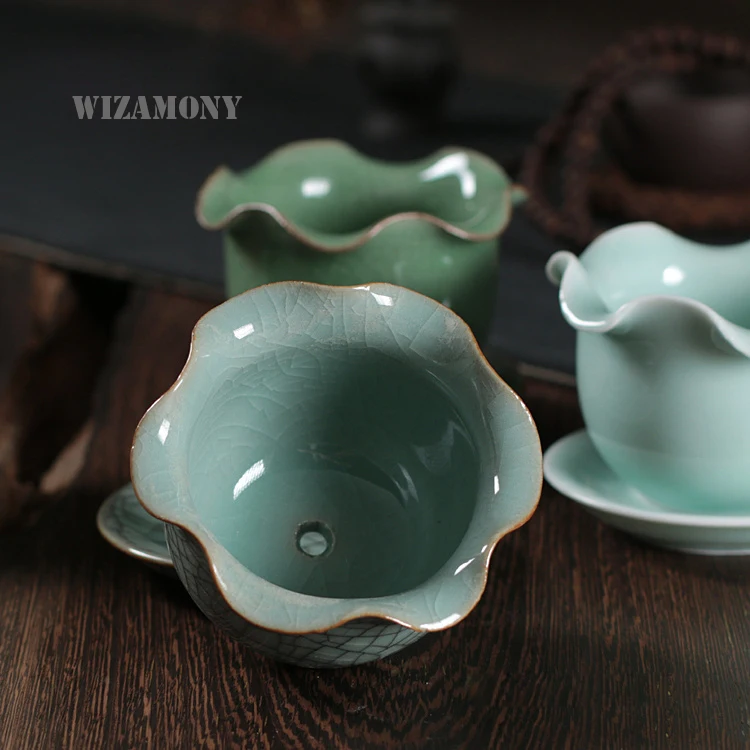 WIZAMONY Kawaii керамический цветочный горшок булбазавр плантатор милый Longquan Celadon