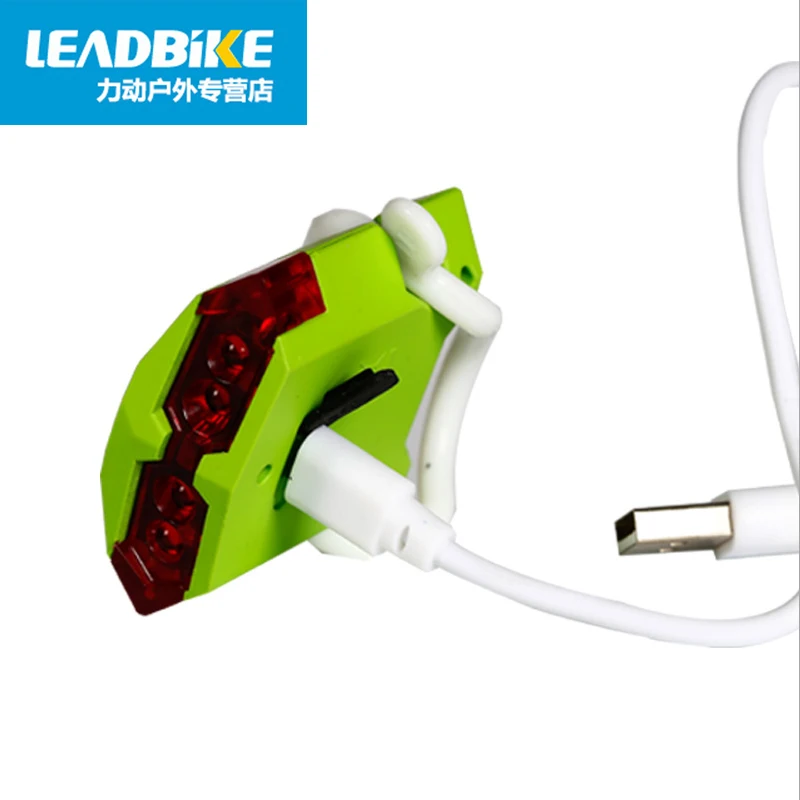 Leadbike задний фонарь для велосипеда 4 светодиодный USB Перезаряжаемый MTB дорожный