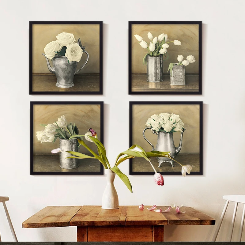Белый цветок в флагоне напечатаны на хлопчатобумажной холсте свежая благородная