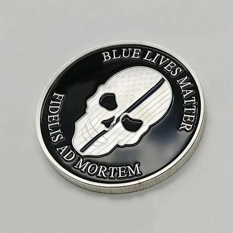 Монеты с черепом Fidelis Ad Mortem NYPD из Нью Йоркского отделения полиции коллекция монет