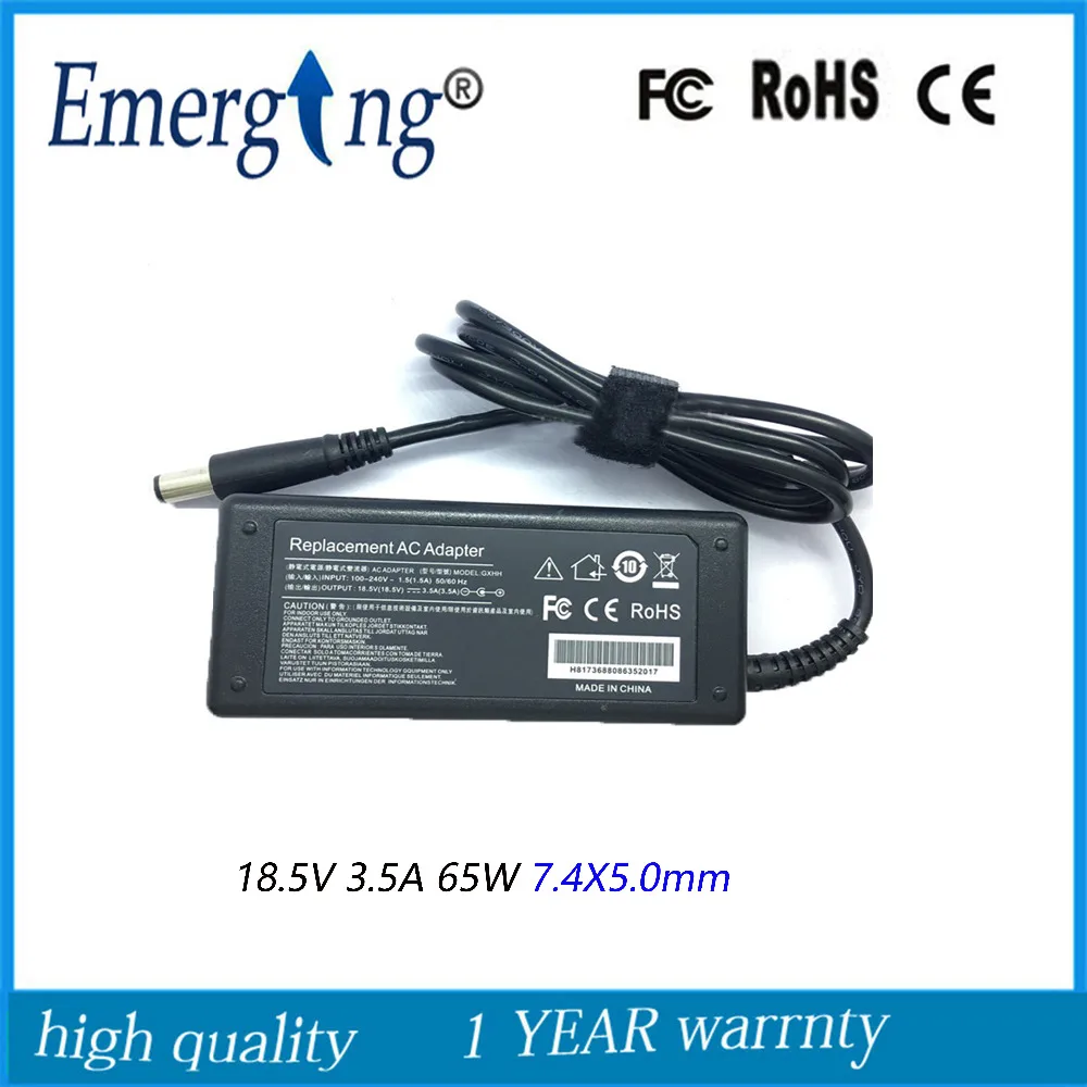 

Адаптер переменного тока для HP COMPAQ G6 G56 G62 G70 G72 DV5 DV6 DV7 N193 CQ60 CQ61, 18,5 в, 7,4 А, 65 Вт, 5,0 * мм