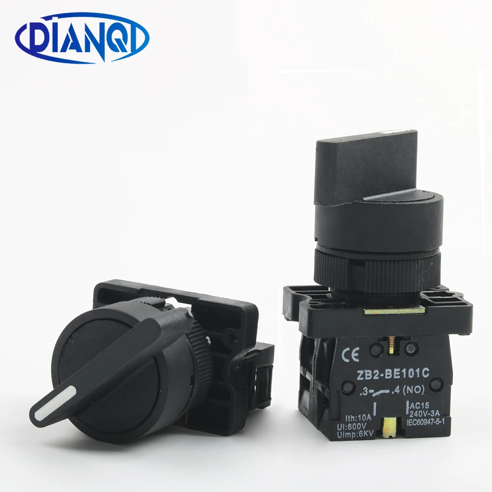 XB2-EJ21 XB2-EJ33 2/3 позиции 1NO/2NO фиксации самоблокирующимся селектор кнопочный переключатель 22 мм