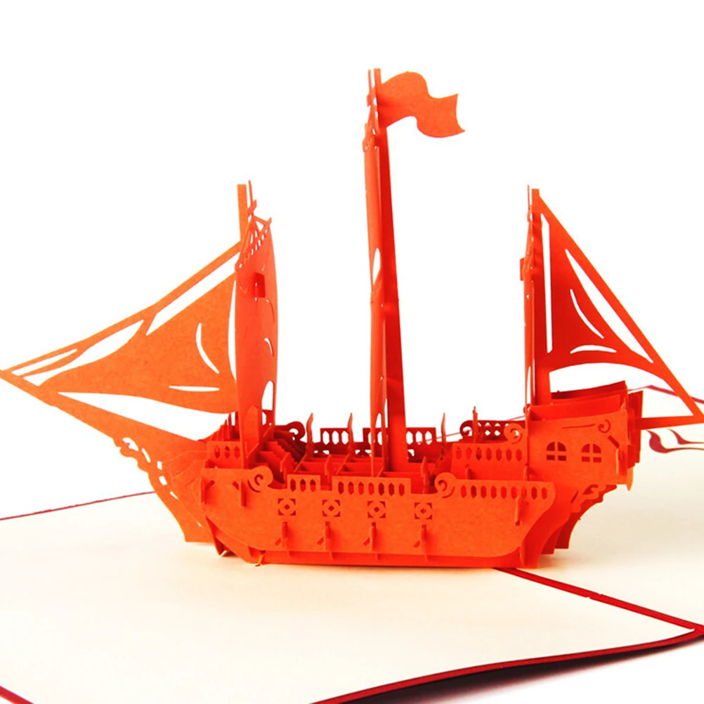 4 цвета 3D всплывающая бумага для оригами лазерная резка подарок на день рождения