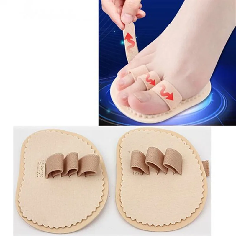 1 Пара Ног Тройной Выпрямитель Три Молоток Пальцы Защитника Стельки Для Уход За