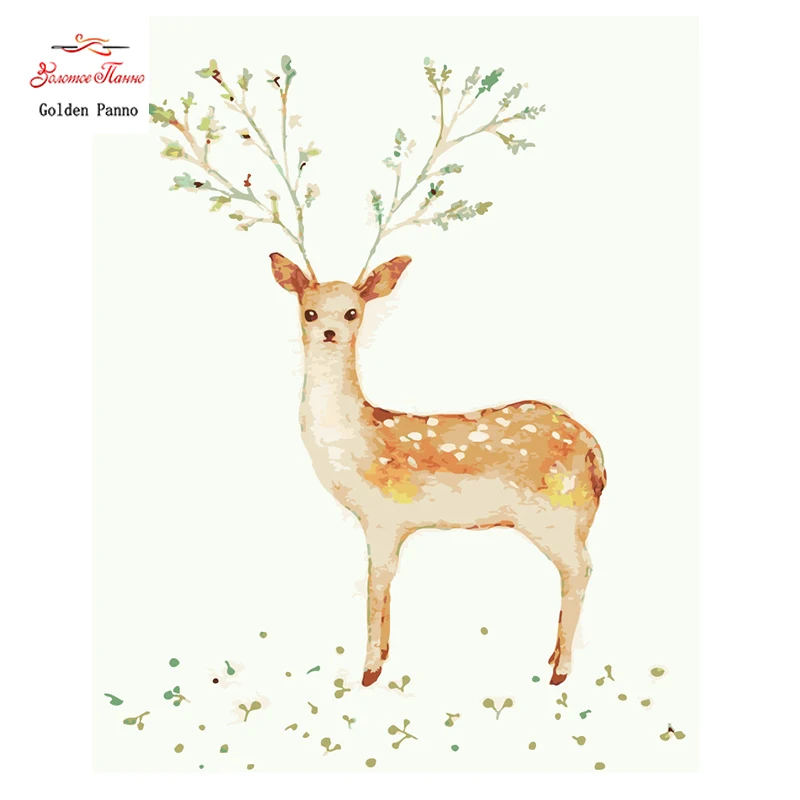 

Golden Panno,Needlework,Embroidery,DIY Animal Painting,Kits,14ct Cute elk,Cross-stitch,Sets For Embroidery,Christmas28