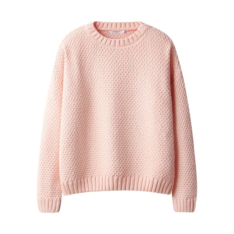 Грубой шерстяной свитер 2017 Женский рукав головы свободные блузки осень