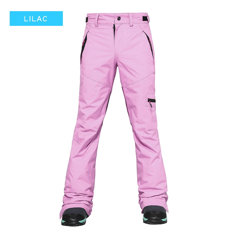 SEARIPE Winter Womens Ski suits High Quality Ski Jacket women Pants Snow Warm Waterproof Windproof Skiing And Snowboard jacket - Color: Purple