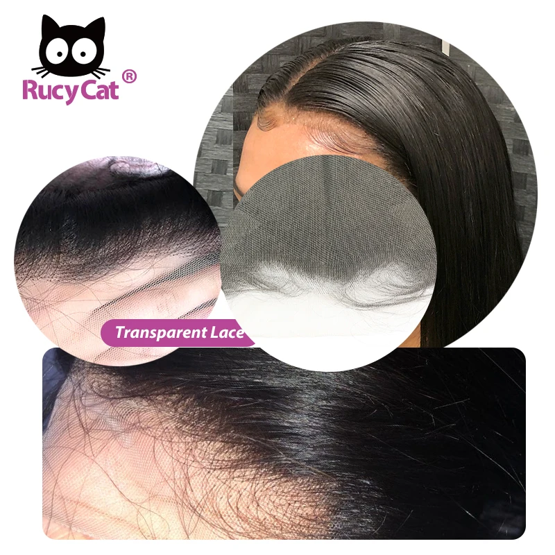 Пряди человеческих волос Rucycat 8- 40 дюймов с фронтальной застежкой бразильские