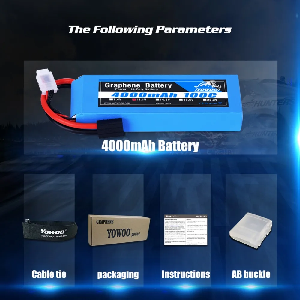 Lipo 3S Battery 11.1V 4000mAh 100C Graphene Max 200C Helicopter Quadcopter Truck High Discharger Rate For Car | Игрушки и хобби