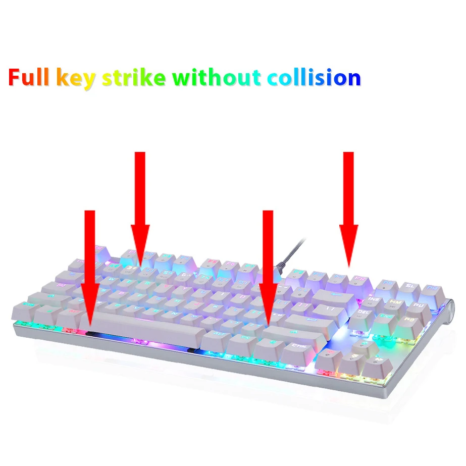 Motospeed CK101 USB игра с подсветкой геймерская механическая клавиатура RGB для