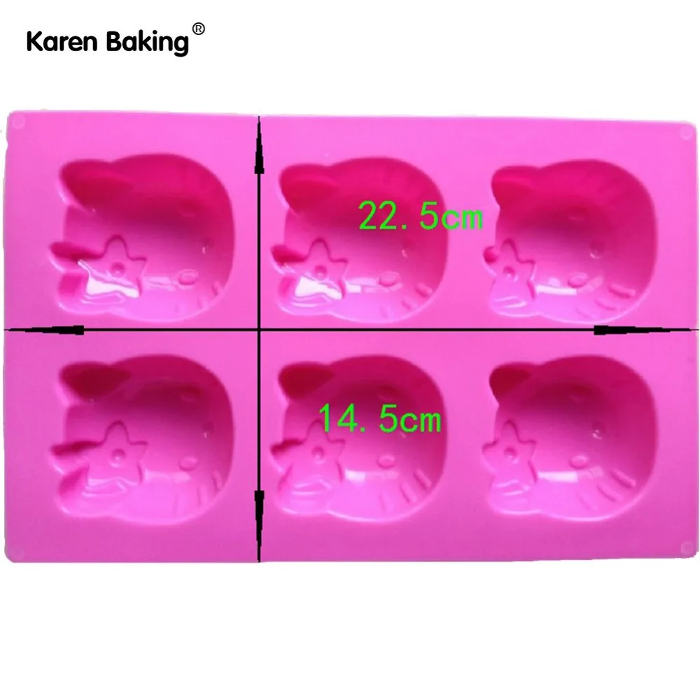 Hello Kitty Форма Силиконовые формы для торта инструменты противень выпечки Mak B029|mold