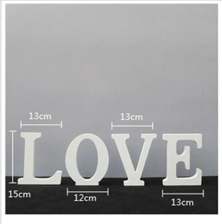 1 шт. 15 см белый деревянный любовь свадебное оформление Романтические свадебные