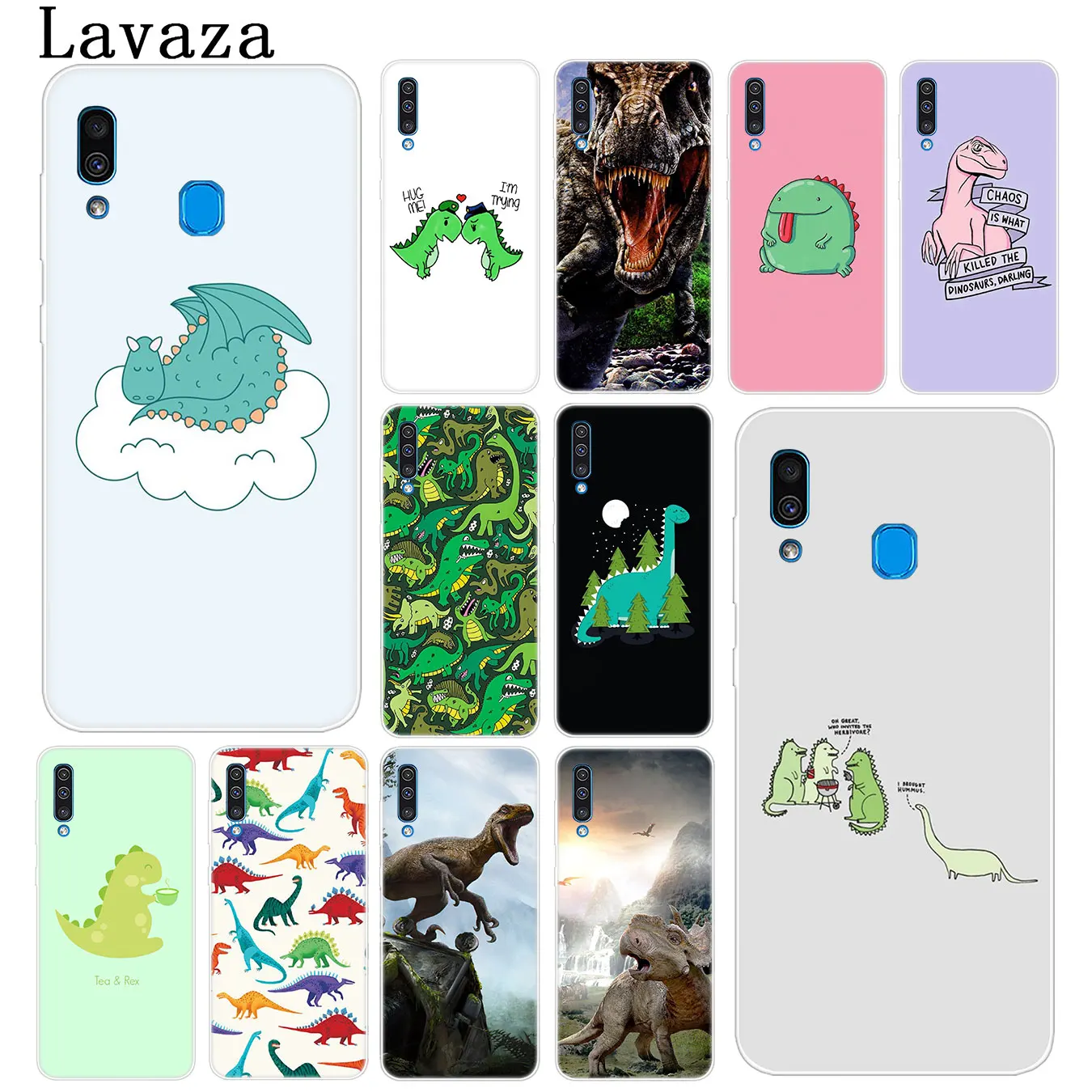 Твердый чехол для телефона Lavaza Anime lovely Cartoon Dinosaur Samsung Galaxy A10 A20 A30 A40 A50 A60 A70 M40 M30 M20 M10
