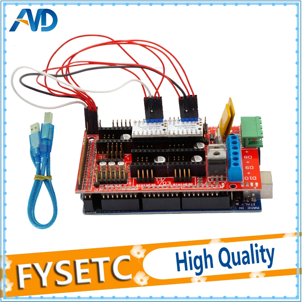 Отличный Мега 2560 R3 Mega2560 REV3 + RAMPS 1 4 контроллер 2 шт TMC2130 V1.1 SPI функция для 3d принтера