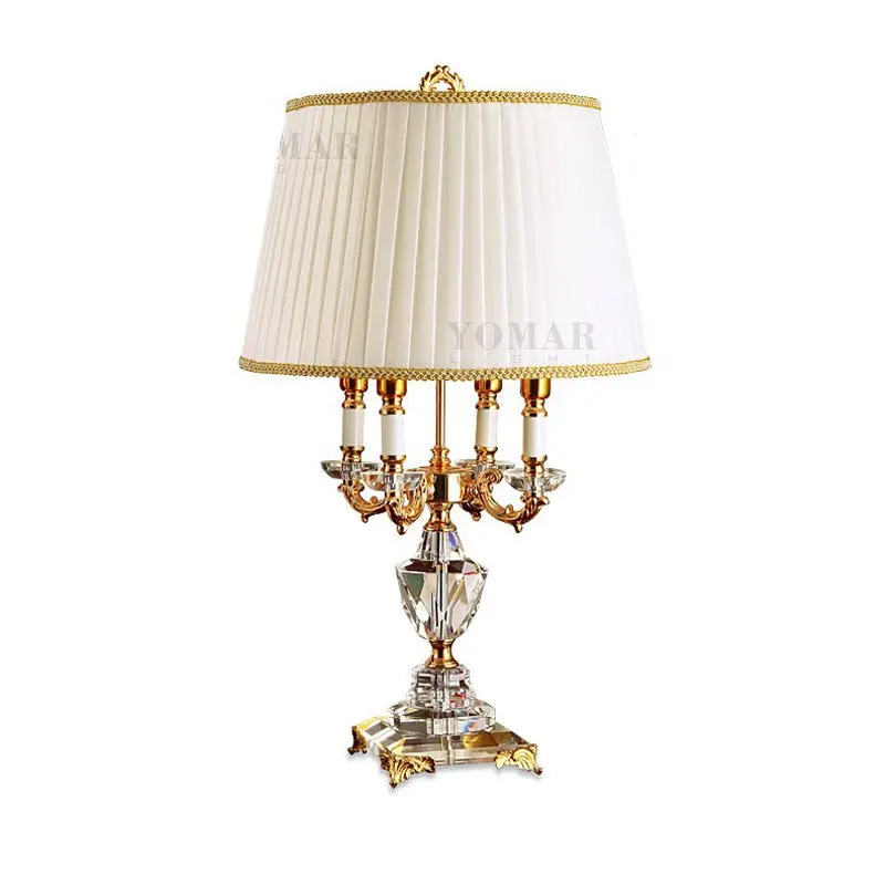 Современные европейские хрустальные настольные лампы для спальни роскошные