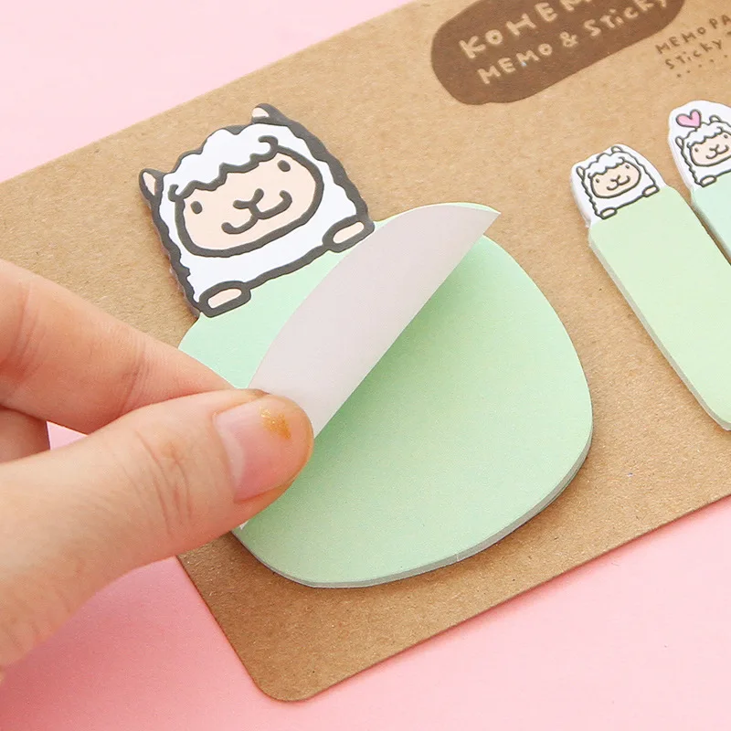 Kawaii блокнот для записей креативные милые животные клейкие заметки индекс