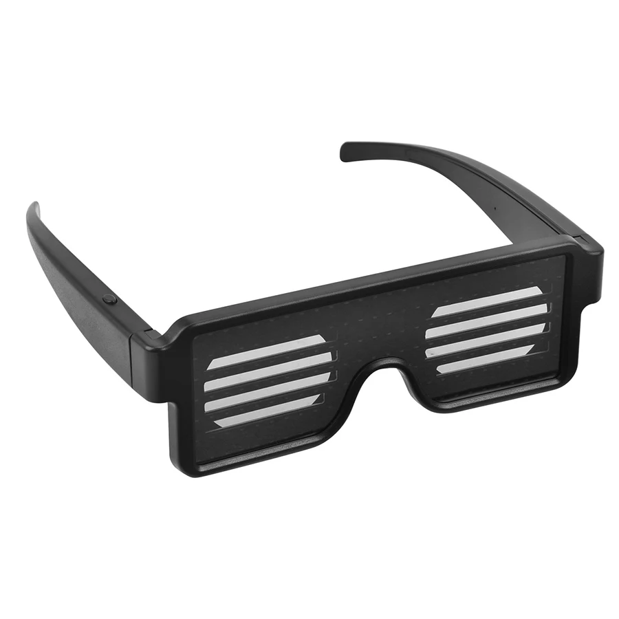 LED Light-emitting Glasses Dynamic Flash Display Eight Patterns USB Charging Bar Night Club Party Atmosphere Shutter | Дом и сад