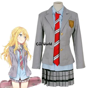 Школьная форма миязоно Каори савабэ Цубаки, пальто, рубашка, юбка, костюмы для косплея по индивидуальному заказу