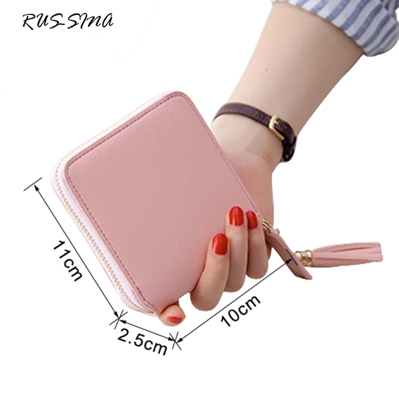 Новинка 2018 весенний короткий женский мини кошелек RUSSMA из искусственной кожи с