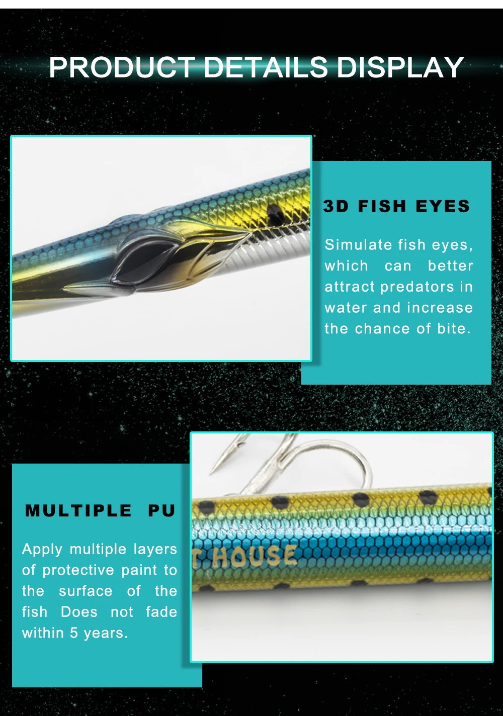 Hunthouse stylo 210 рыболовные приманки карандаш 16 см/18 г 18 см/24g 205 мм 31/36 г длинный Литой карандаш stickbaits плавающий оседающая на дно приманка иглы