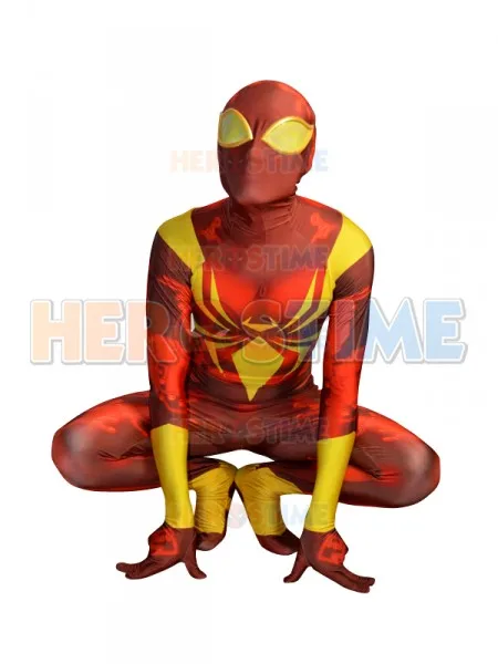 Железный костюм Человека паука V2 3DPrinting лайкра спандекс полный Хэллоуин косплей