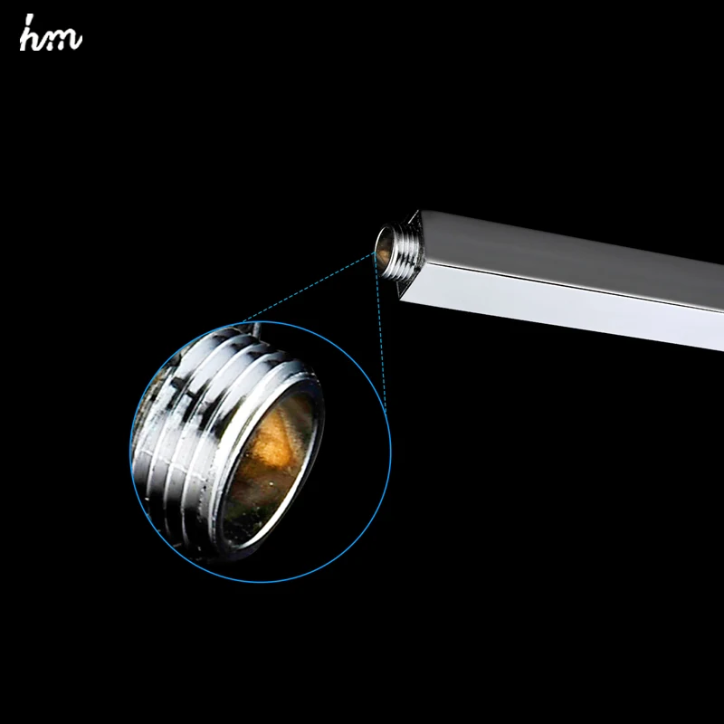 Hm потолок 25 см душевая ручка труба латунные хромированные душевые рейки стрела