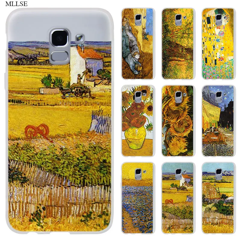Чехол для телефона с изображением Винсента Ван Гога подсолнуха Samsung Galaxy j6 J8 J7 J5 J3 J4