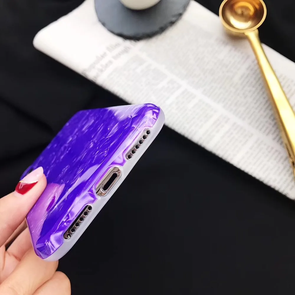 GABOOM фиолетовый лазерный узор блестящие телефона Чехлы для iPhone 6 Чехол 7 8 6s плюс х