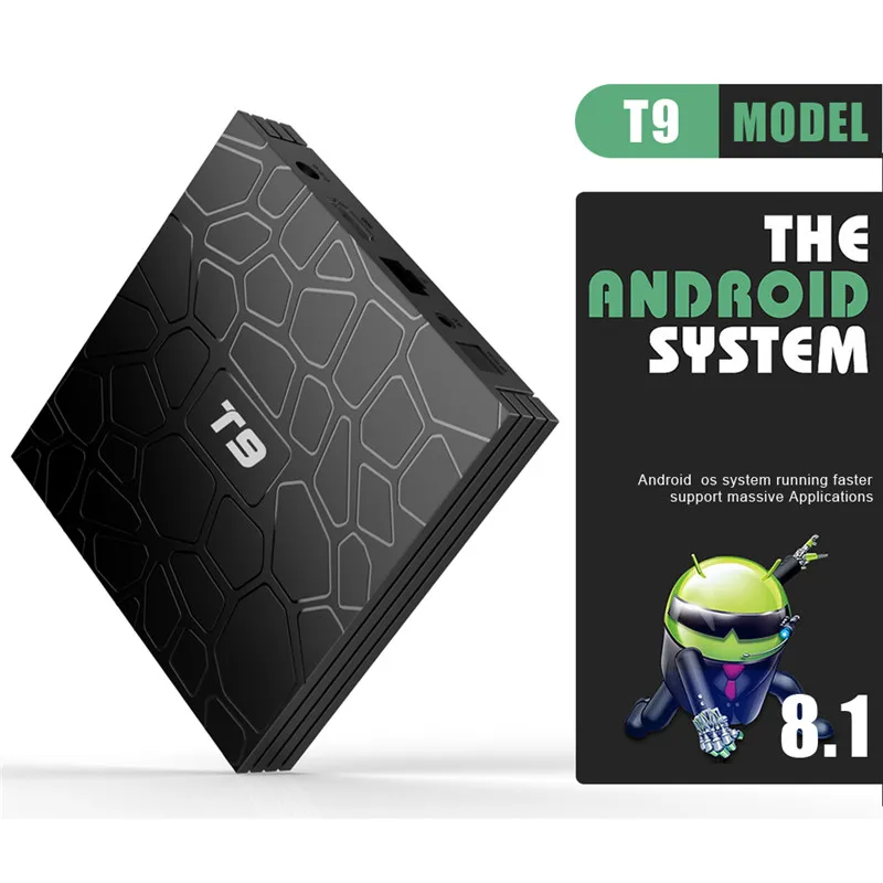 T9 smart Android tv box 9 0 OS 4GB 64GB RK3328 Четырехъядерный 4K HD Wifi BT4.0 Google Play Store | Электроника