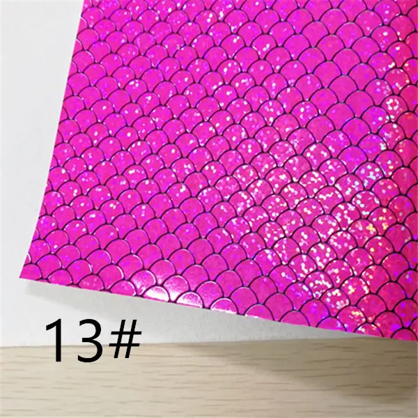 1шт/7,6*12 дюймов синтетическая рыбья чешуя кожаная ткань для DIY аксессуаров