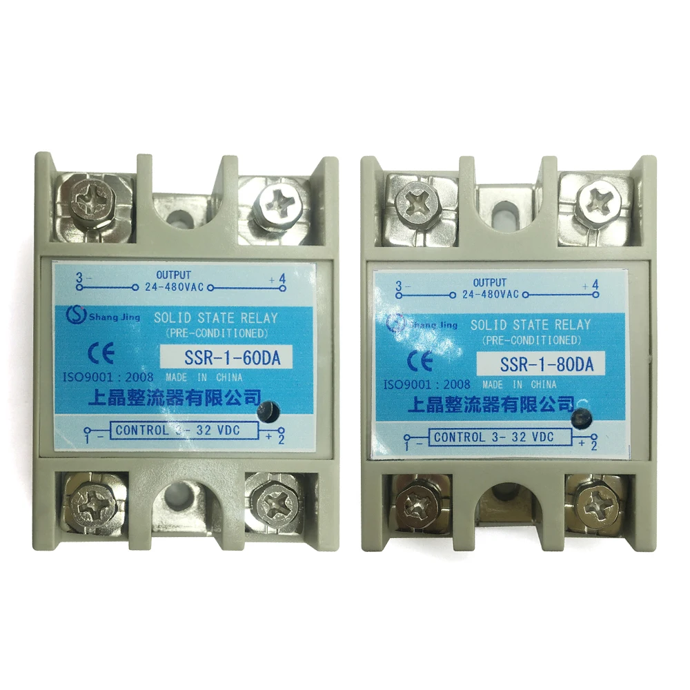 Новый 80A вход 3 ~ 32VDC выход 35 480VAC (DC AC) Однофазное твердотельное реле ssr индустрия для